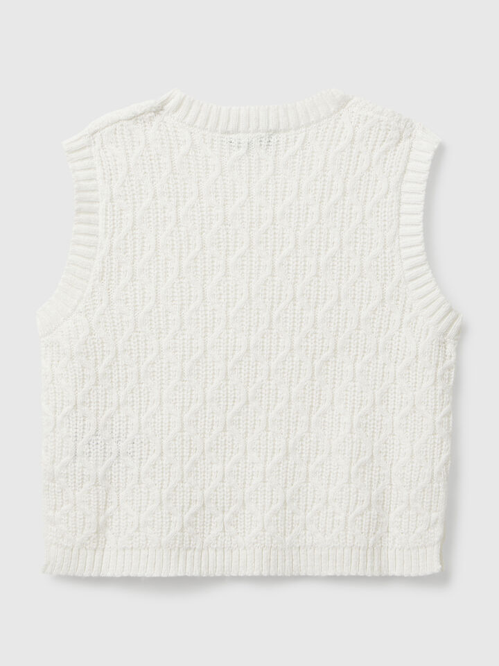 SLEEVELESS SWEATER Junior Girl image number 2